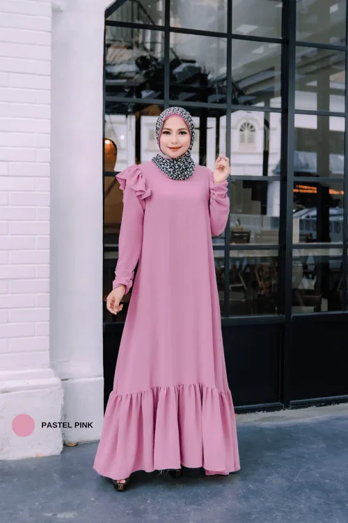 TALIA DRESS QUEEN - PASTEL PINK