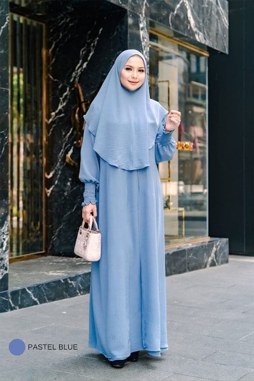 QAWLA SET PASTEL BLUE (FOC TUDUNG)