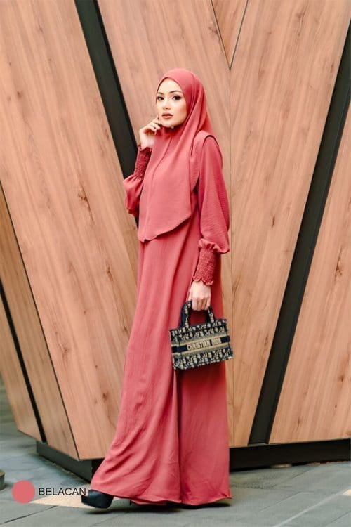 QAWLA SET PINK BELACAN (FOC TUDUNG)