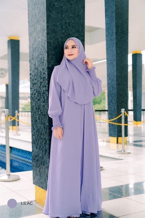 QAWLA SET LILAC (FOC TUDUNG)