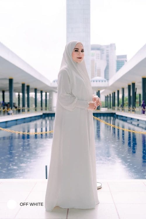 QAWLA SET OFFWHITE (FOC TUDUNG)