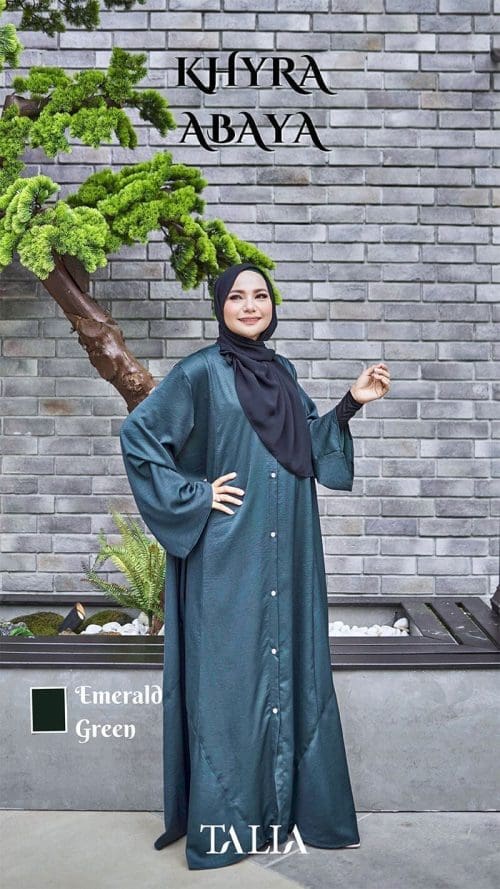 KHYRA ABAYA EMERALD GREEN