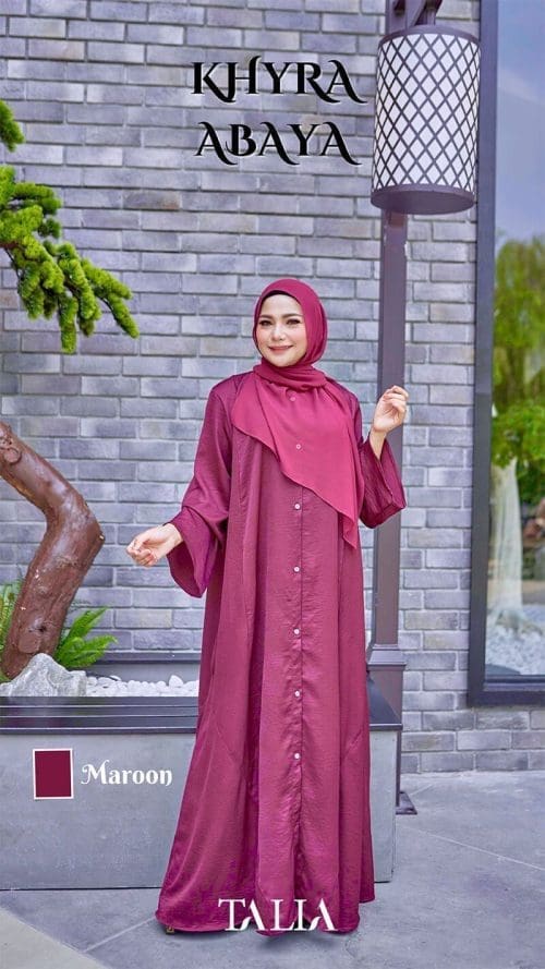 KHYRA ABAYA MAROON